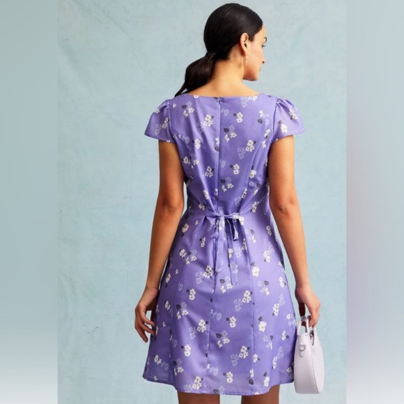 NWT Rihoas floral purple dress - Picture 3 of 4